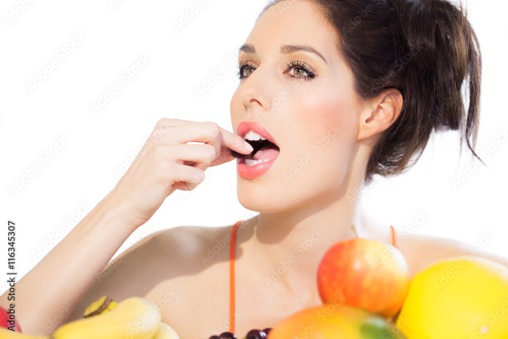Girl With Fruits Girl With Fruits