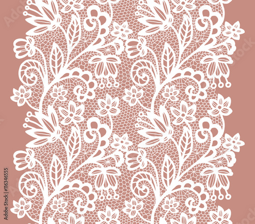 Lacy vintage trim.