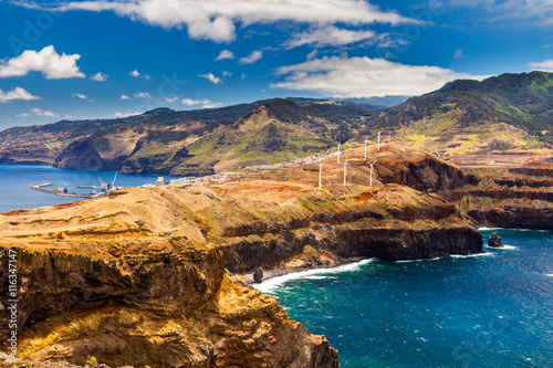 Incredible view of the cliffs at Ponta de Sao Lourenco  Madeira  Portugal
