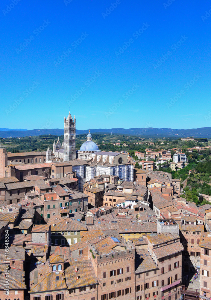 SIENA - A visit in the beautiful city of Tuscany region, central Italy, the day after the famous Palio, edition 2014