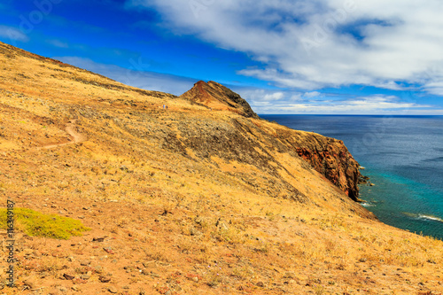 Beautiful landscape at the north coast of Ponta de Sao Lourenco  the eastern most part of Madeira Island  Portugal