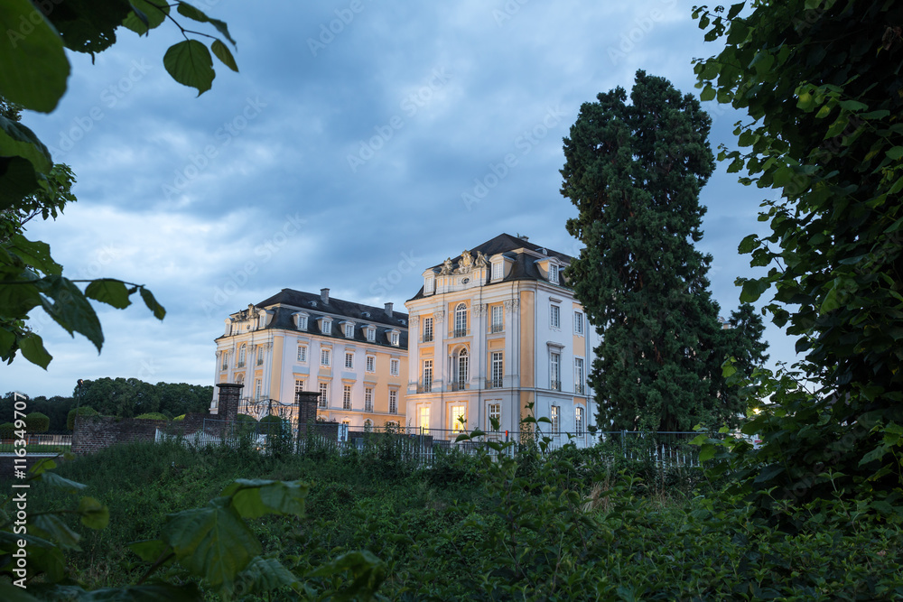 castle augustusburg germany in the evening