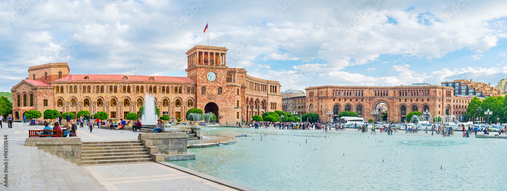 The main square of Yerevan, Armenia