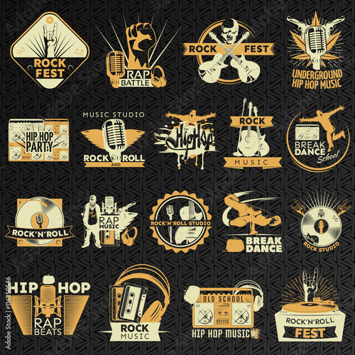 Hiphop Rock Emblem Set