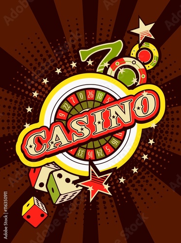 Casino background poster print