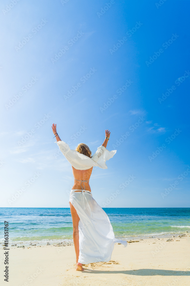 Young beautiful woman during beach vacation Young beautiful woman during beach vacation