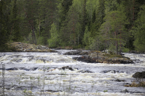 Rapids on the Swedish river of Ammeraan
