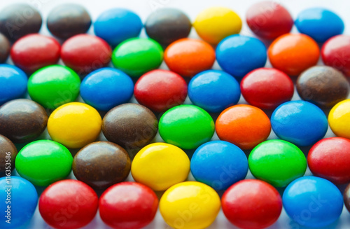 Colorful chocolate coated candy