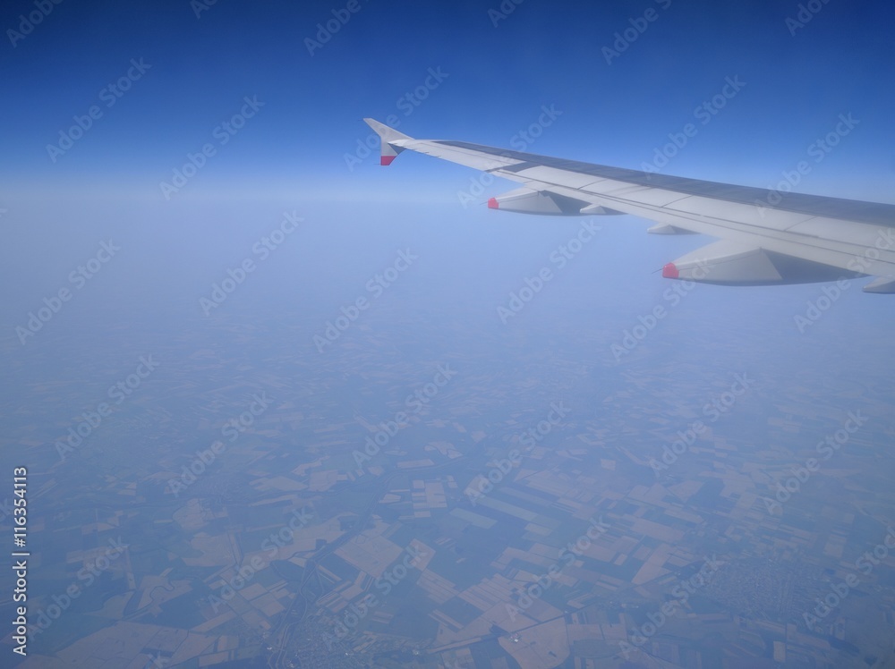 Airplane wing in the sky Airplane wing in the sky