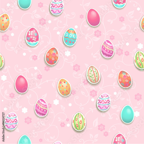 Easter pattern with eggs