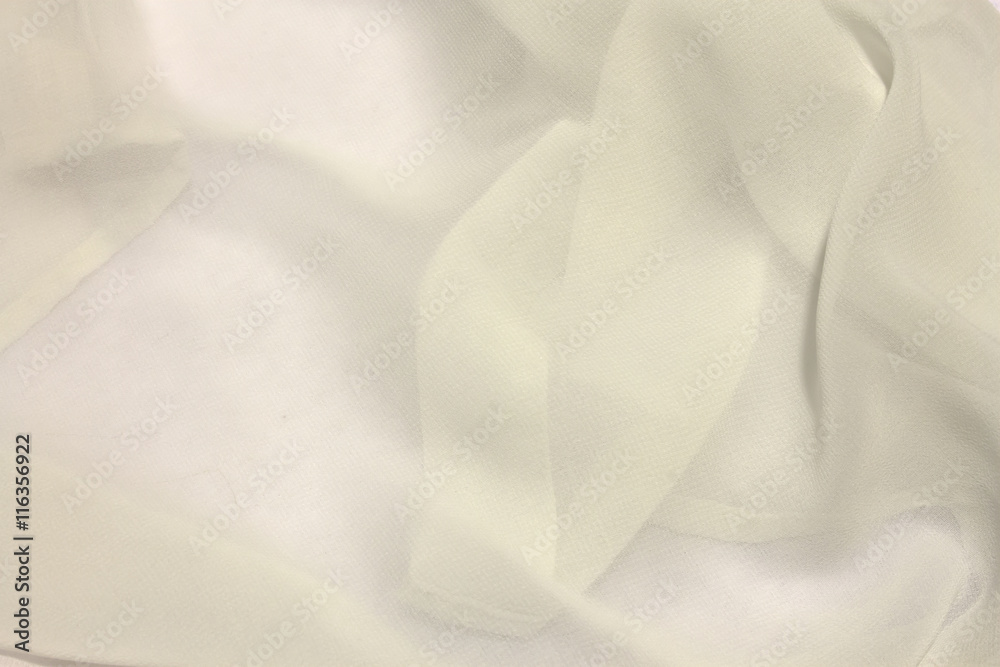This is a photograph of White sheer fabric - obrazy, fototapety, plakaty 