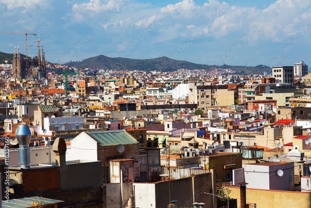 Day view of Barcelona city