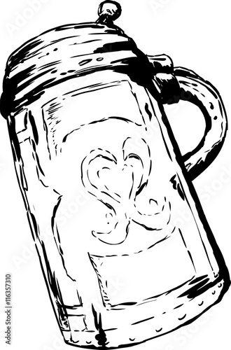 Antique German Tankard Outline