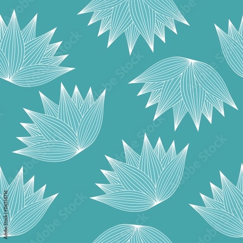 seamless pattern of lily flowers lotus design