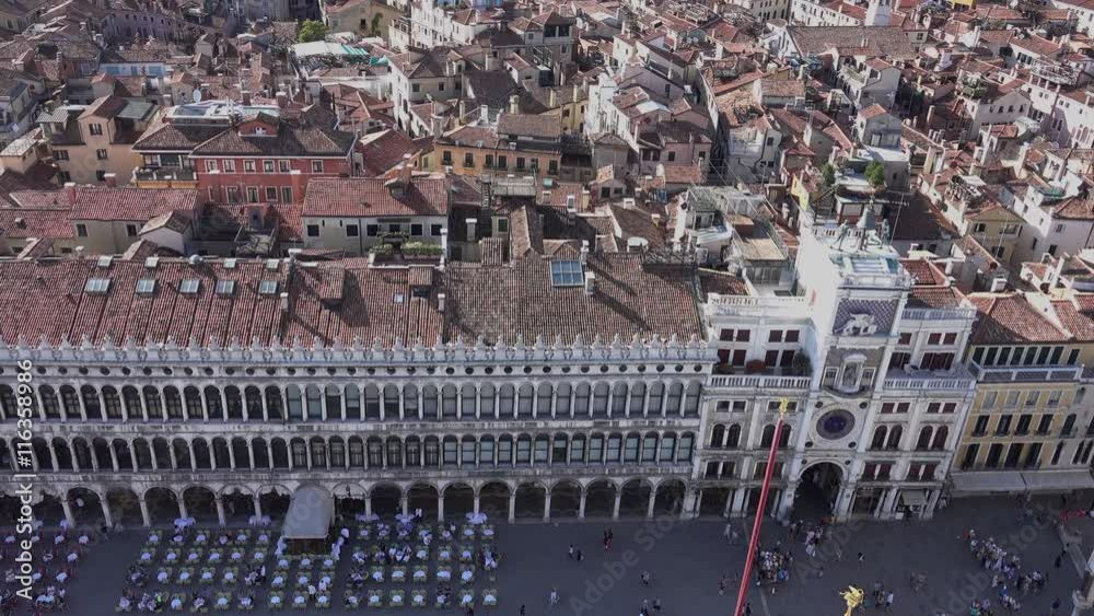 Aerial view over St Mark s Square in Venice - San Marco