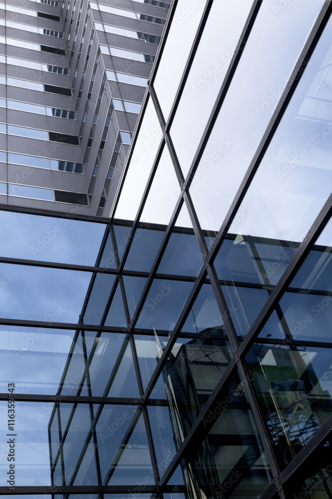 glass wall background of an office building glass wall background of an office building