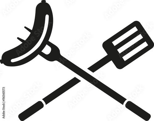BBQ cutlery with sausage