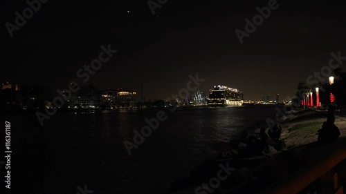 MIAMI, FLORIDA, USA. MARCH 03, 2016: Cruise ship arrive to Miami cruise terminal. Timelapse 4K video. For editorial use only.
