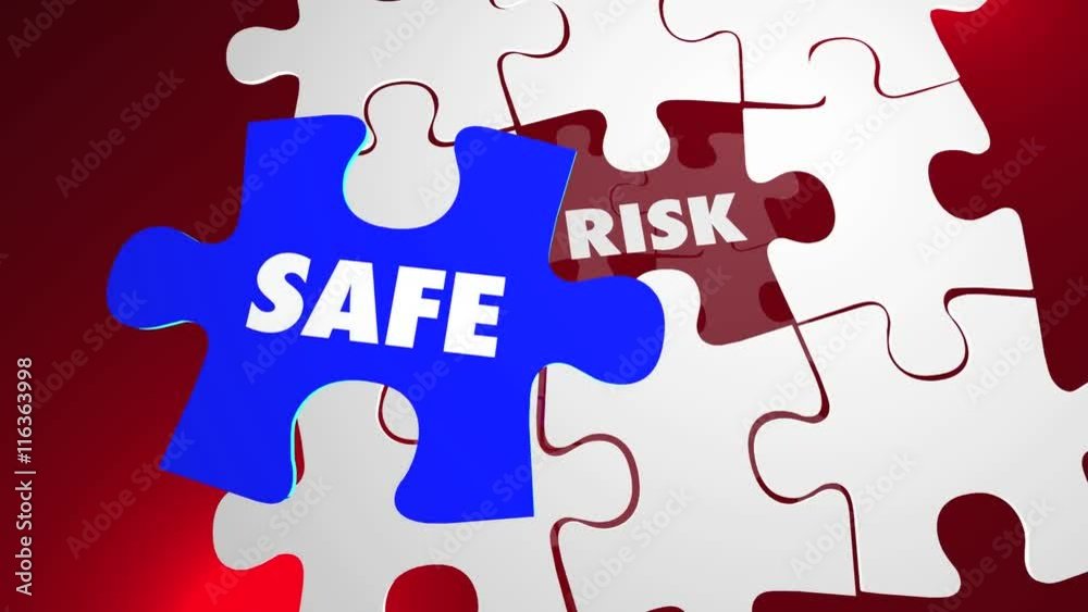 Risk Vs Safe Dangerous Security Puzzle Piece 3d Animation Risk Vs Safe Dangerous Security Puzzle Piece 3d Animation