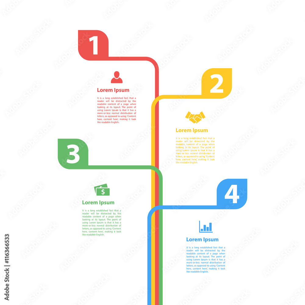 four steps sequence infographic layout concept vector illustration four steps sequence infographic layout concept vector illustration