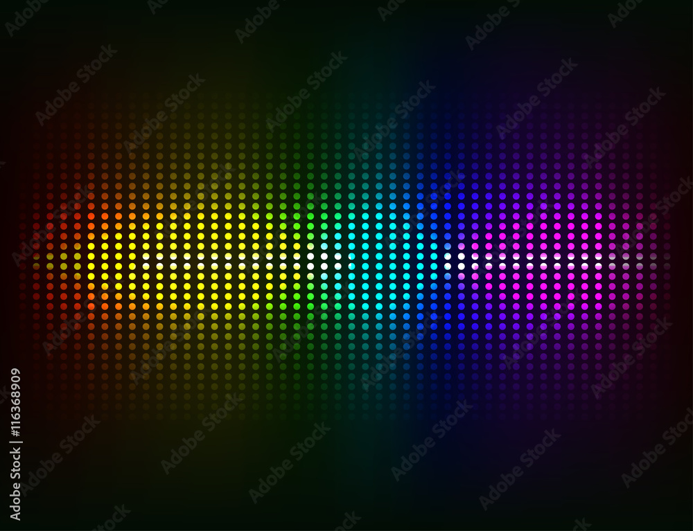 Vector sound waves Music colorful elements