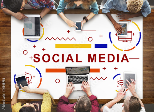 Social Media Online Network Technology Graphic Concept