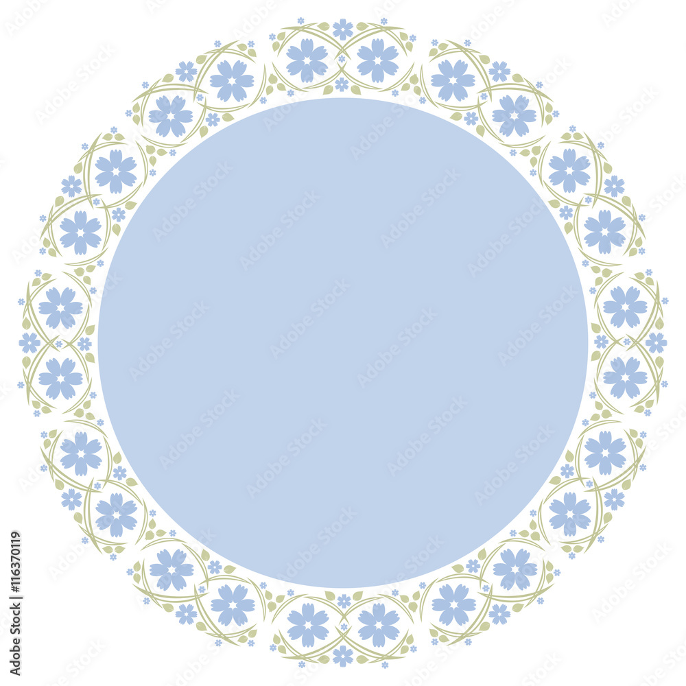 Floral Frame on white background. Floral Frame on white background.