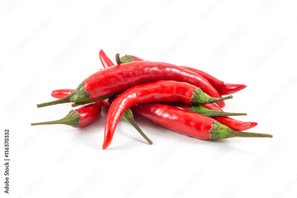 red chili pepper isolated on a white background