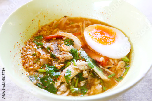 Thai style spicy noodle wit...