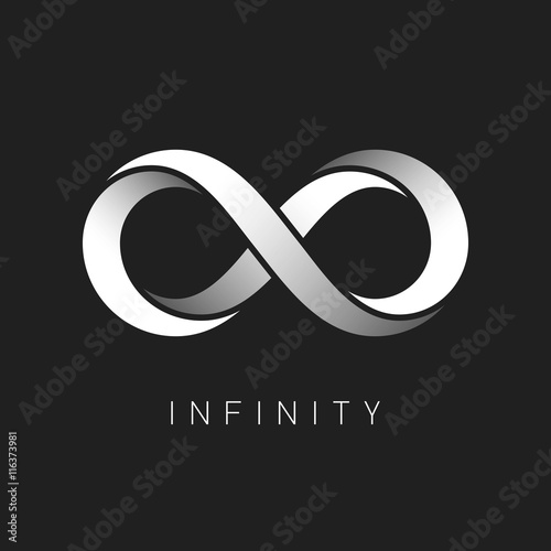 Infinity symbol. Limitless sign vector logo design template.