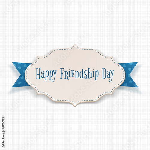 Happy Friendship Day paper Label