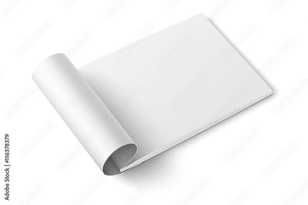 Blank open magazine template, wide format. Blank open magazine template, wide format.