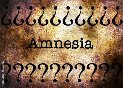Amnesia disorder grunge concept