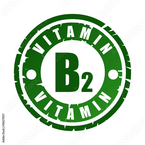 Rubber stamp with vitamin B2