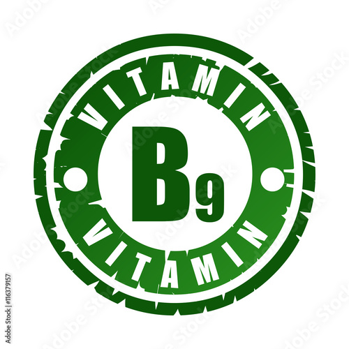 Rubber stamp with vitamin B9