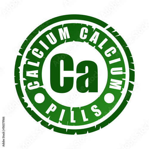 Rubber stamp with mineral Ca (calcium)