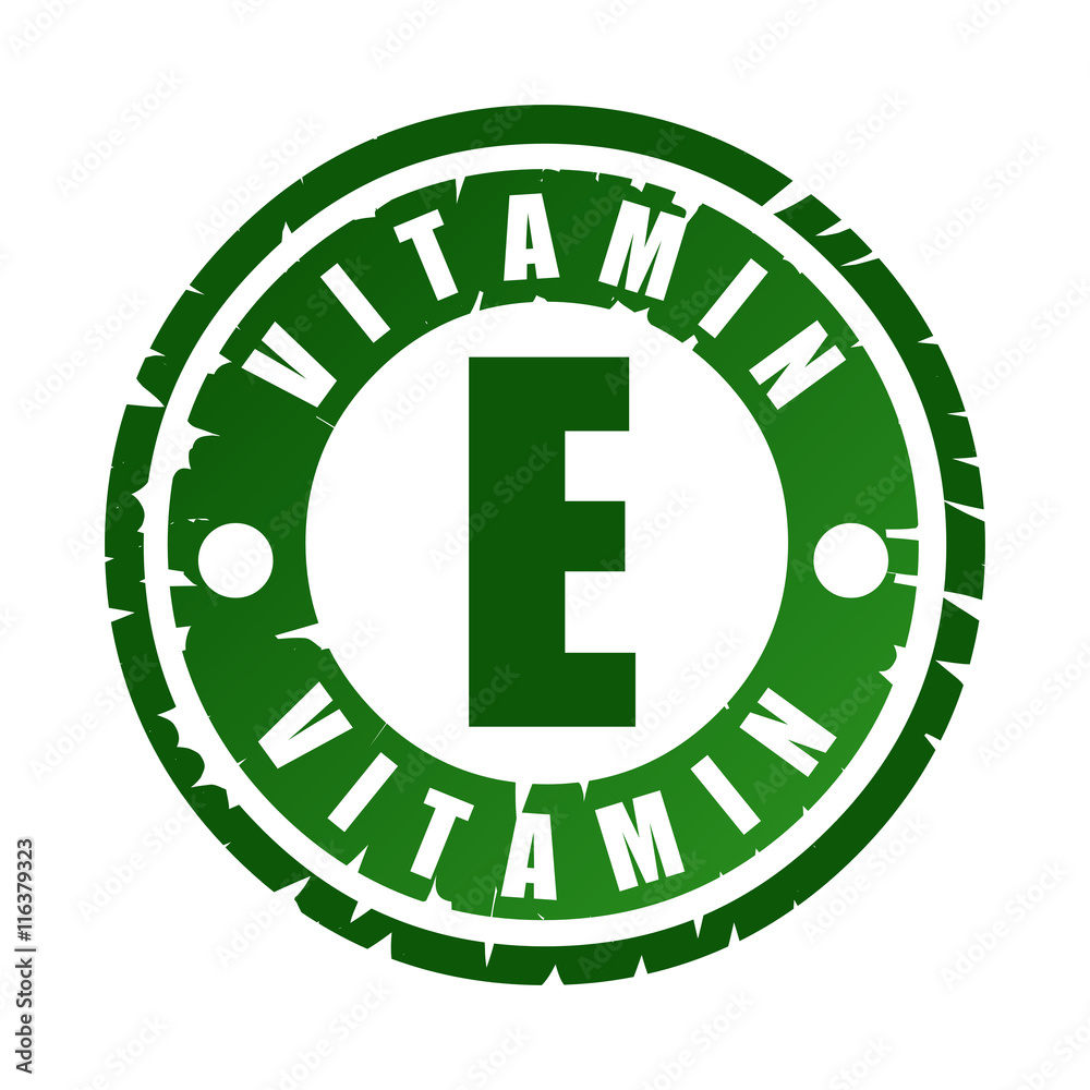 Rubber stamp with vitamin E