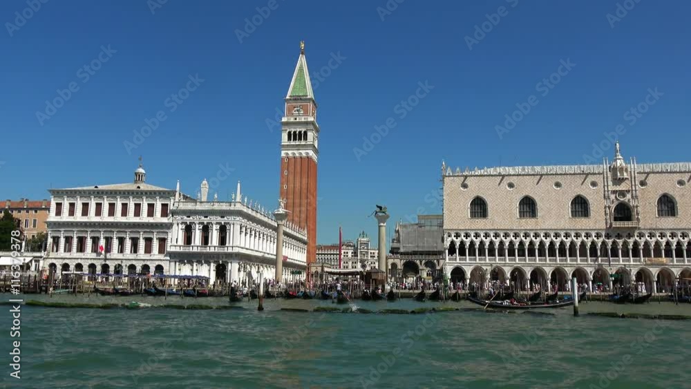 Campanile Tower and Doge´s Palace at St. Mark´s Square in Venice Italy Campanile Tower and Doge´s Palace at St. Mark´s Square in Venice Italy