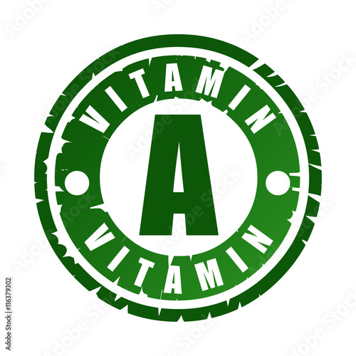 Rubber stamp with vitamin A