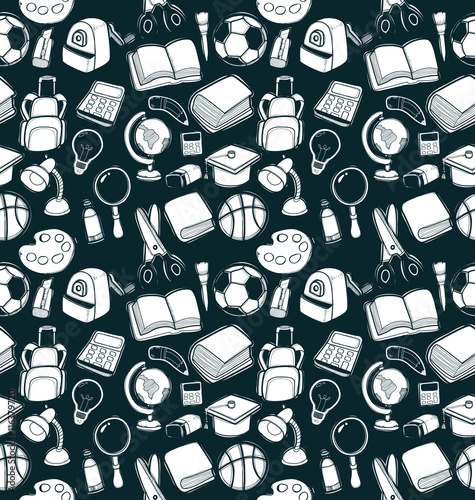 school element doodle pattern