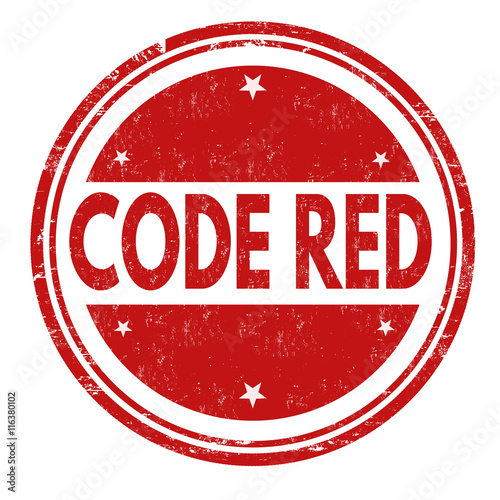 Code red sign or stamp