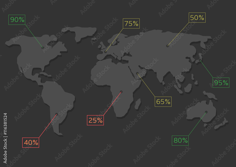Fototapeta premium World map infographics.