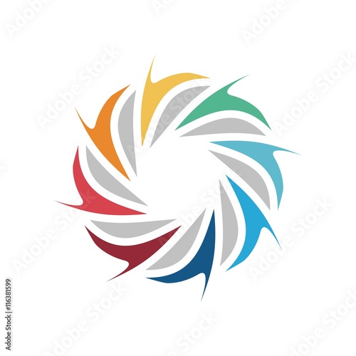 Circle logo icon vector