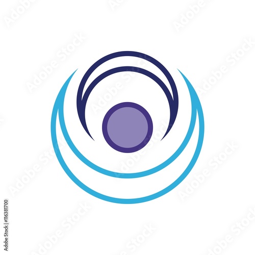 Circle logo icon vector