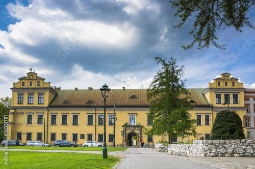 Bishop's Palace in Cracow, Main façade as seen from ul. Franciszkańska 3
