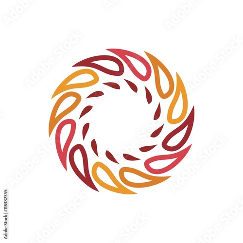 Circle logo icon vector