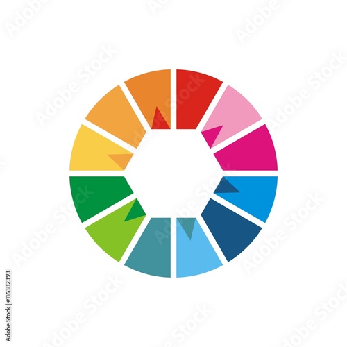 Circle logo icon vector