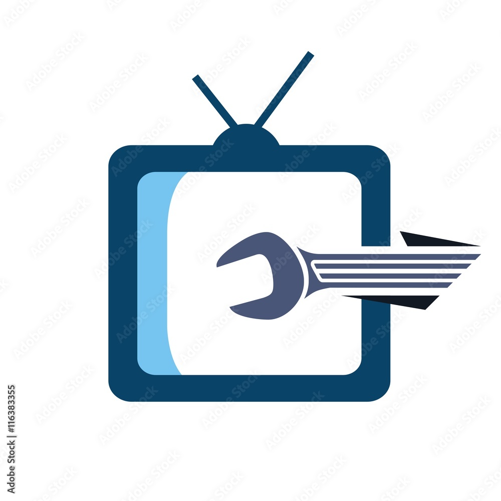 Service Tv logo design vector Service Tv logo design vector
