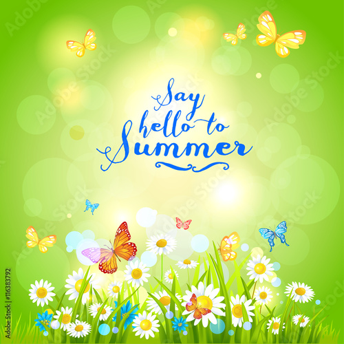Positive summer backdrop
