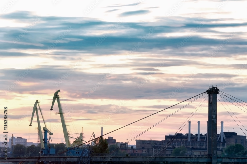 Bridge in Kiev, Ukraine.